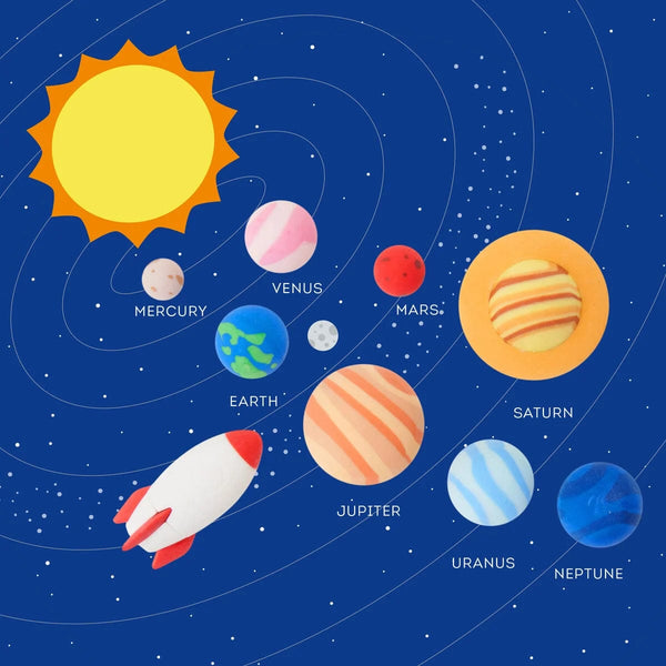 Legami Solar System - Set van 9 gommetjes