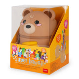 Legami SUPER KAWAII  2-IN-1 siliconen supergrote Pennenzak, Teddy Bear