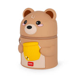 Legami SUPER KAWAII  2-IN-1 siliconen supergrote Pennenzak, Teddy Bear