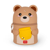 Legami SUPER KAWAII  2-IN-1 siliconen supergrote Pennenzak, Teddy Bear