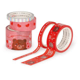 Legami TAPE BY TAPE Set van 5 Papieren Washi decoratietapes, Teddy Bear