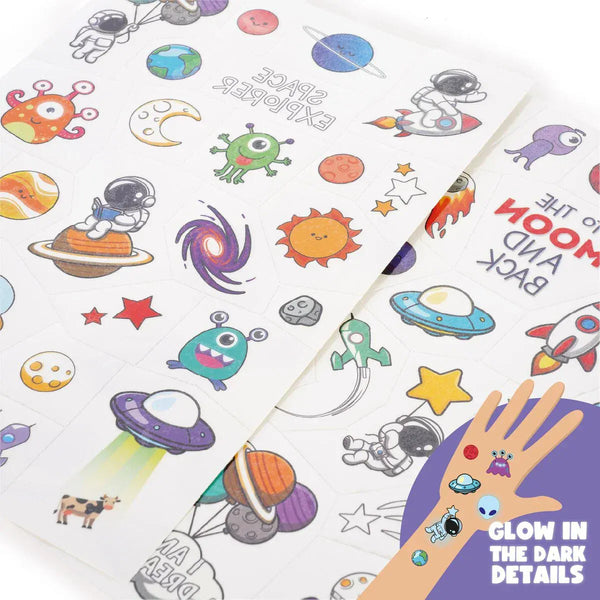 Legami TATTOOS Set van 50 tijdelijke tattoos, Space