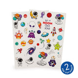 Legami TATTOOS Set van 50 tijdelijke tattoos, Space