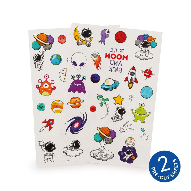 Legami TATTOOS Set van 50 tijdelijke tattoos, Space