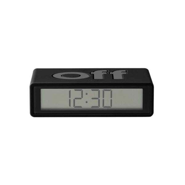 Lexon FLIP+ LCD Alarmklok, Rubber zwart