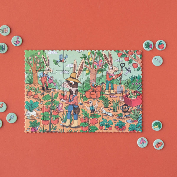 Londji TINY PUZZLE Educatieve kleine puzzel, Garden