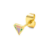 LULU CANDY SHOP Oorbel goud, Diamond Cut Multi small - Per stuk