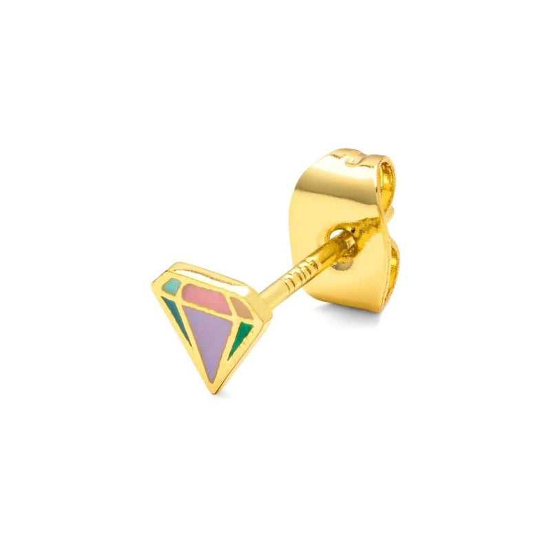LULU CANDY SHOP Oorbel goud, Diamond Cut Multi small - Per stuk