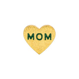 LULU CANDY SHOP Oorbel goud, Heart Mom Green - Per stuk