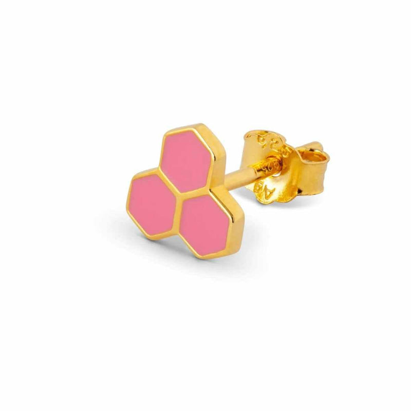 LULU CANDY SHOP Oorbel goud, Honey Large Rose - Per stuk