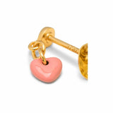 LULU CANDY SHOP Oorbel goud, Love U Burnt Coral - Per stuk