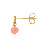 LULU CANDY SHOP Oorbel goud, Love U Burnt Coral - Per stuk