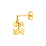 LULU CANDY SHOP Oorbel goud, Word Love Dangling - Per stuk