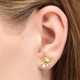 Lulu Copenhagen CANDY SHOP BOUQUET Oorsteker goud Schelp met zoetwaterparels, Shell & Pearls - Per Stuk