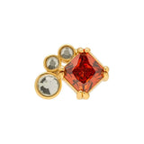 Lulu Copenhagen CANDY SHOP GALA Oorsteker goud, Red Bling Left - Per Stuk