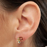 Lulu Copenhagen CANDY SHOP GALA Oorsteker goud, Red Bling Left - Per Stuk