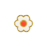 Lulu Copenhagen CANDY SHOP Oorbel goud Anemone, Orange Coral & White - Per stuk