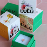 Lulu Copenhagen CANDY SHOP Oorbel goud Anemone, Orange Coral & White - Per stuk