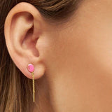Lulu Copenhagen CANDY SHOP Oorbel goud, Balloon Pink - Per stuk