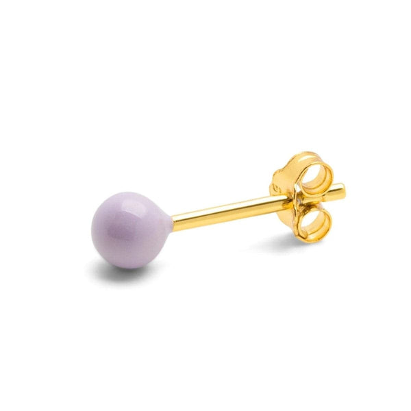 Lulu Copenhagen CANDY SHOP Oorsteker goud, Color Ball Medium Purple - Per stuk