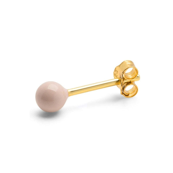 Lulu Copenhagen CANDY SHOP Oorsteker goud, Color Ball Medium Silk Light Pink - Per stuk