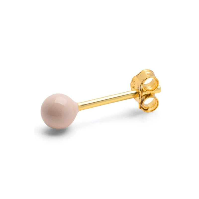 Lulu Copenhagen CANDY SHOP Oorsteker goud, Color Ball Medium Silk Light Pink - Per stuk