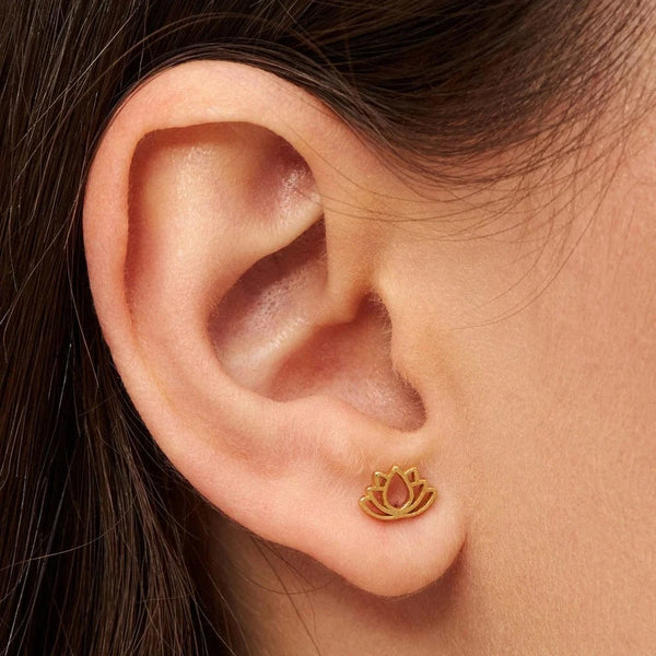 Lulu Copenhagen CANDY SHOP Oorsteker goud, Lotus - Per stuk