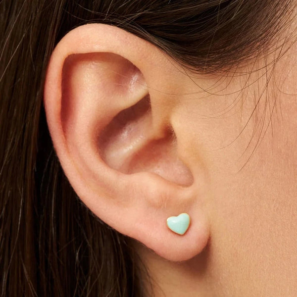 Lulu Copenhagen CANDY SHOP Oorsteker, Love U Mint - Per stuk