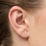 Lulu Copenhagen CANDY SHOP Oorsteker zilver, Champagneglas Pop - Per stuk