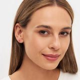 Lulu Copenhagen COLOR BALL MEDIUM Oorsteker goud, Pink - Per stuk
