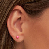 Lulu Copenhagen COLOR BALL MEDIUM Oorsteker goud, Pink - Per stuk
