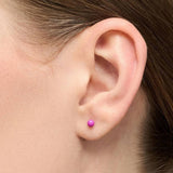 Lulu Copenhagen COLOR BALL Oorsteker goud, Electric Fuchsia Pink - Per stuk