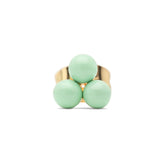 Lulu Copenhagen COLOR BALL TRIO Oorsteker goud, Seasalt Green - Per stuk