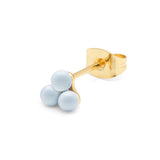 Lulu Copenhagen COLOR BALL TRIO Oorsteker goud, Skyride Blue - Per stuk