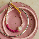 Lulu Copenhagen COLOR BANGLE Emaille Armband, Burnt Coral