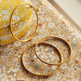 Lulu Copenhagen COLOR BANGLE Gouden Armband, Brushed Gold