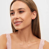 Lulu Copenhagen COLOR HOOP Oorring goud, Passion Red - Per stuk