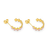 Lulu Copenhagen CONFETTI Hoops gouden Oorringen, Light Pink