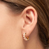 Lulu Copenhagen Confetti Hoops Pair gold plated Light Pink