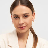 Lulu Copenhagen Confetti Hoops Pair gold plated Light Pink
