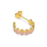 Lulu Copenhagen Confetti Hoops Pair gold plated Light Pink
