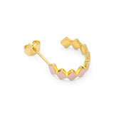 Lulu Copenhagen Confetti Hoops Pair gold plated Light Pink