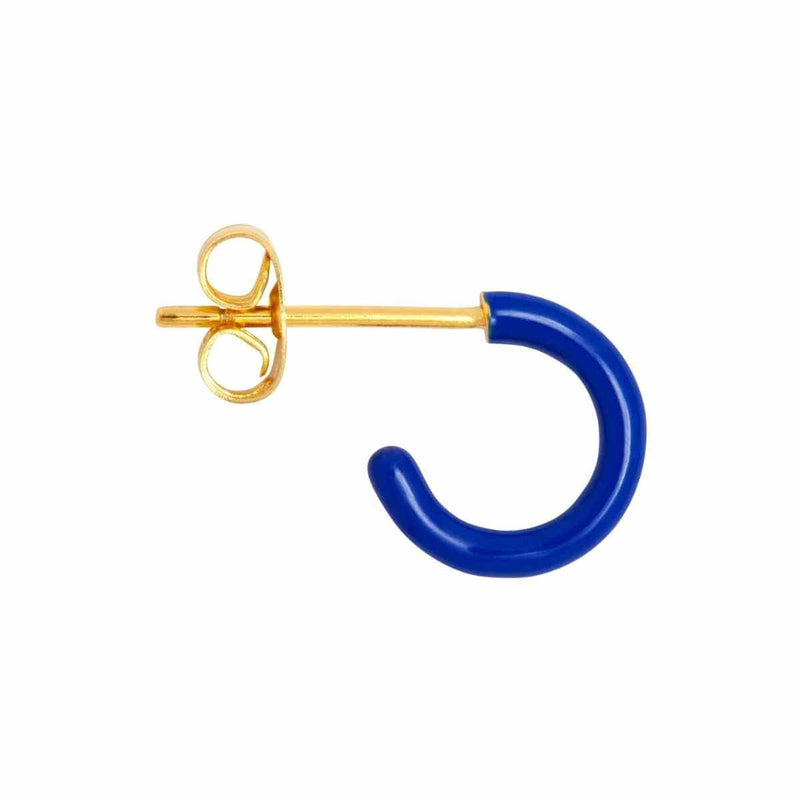 LULU HOOPS Oorbel goud, Dazzling Blue - Per stuk