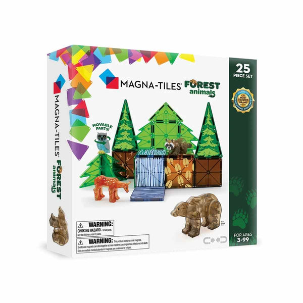 Magna Tiles Magnetische Speelblokken Set van 25 stuks, Forest animals