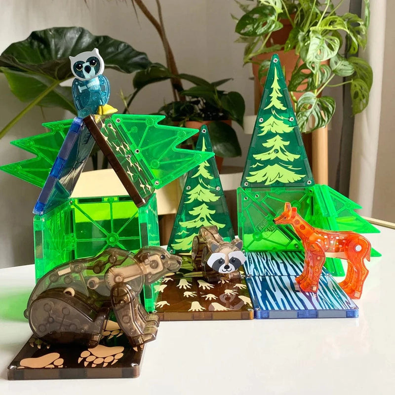 Magna Tiles Magnetische Speelblokken Set van 25 stuks, Forest animals