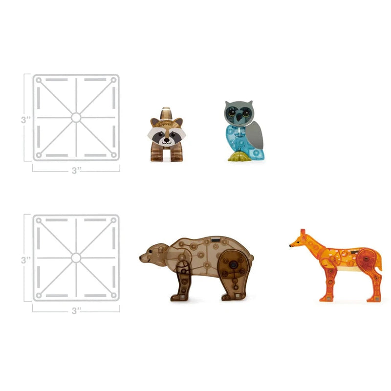 Magna Tiles Magnetische Speelblokken Set van 25 stuks, Forest animals