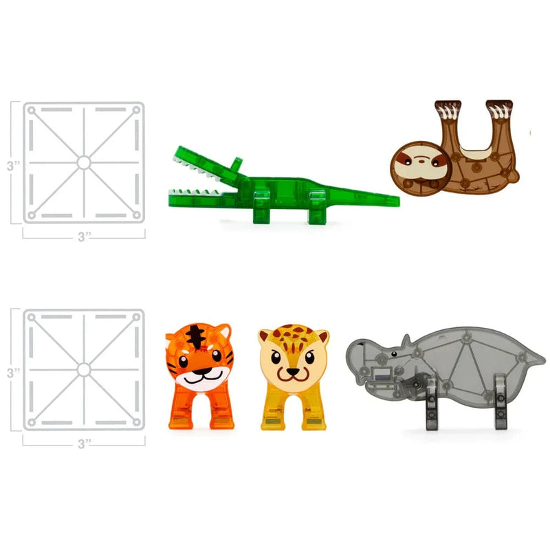 Magna Tiles Magnetische Speelblokken Set van 25 stuks, Jungle animals