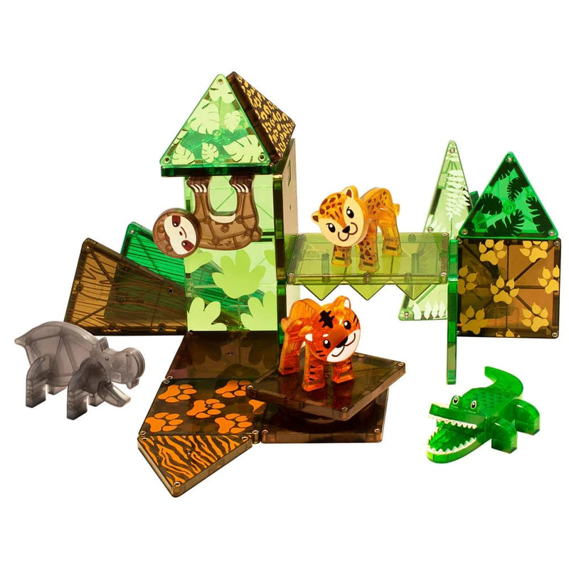 Magna Tiles Magnetische Speelblokken Set van 25 stuks, Jungle animals