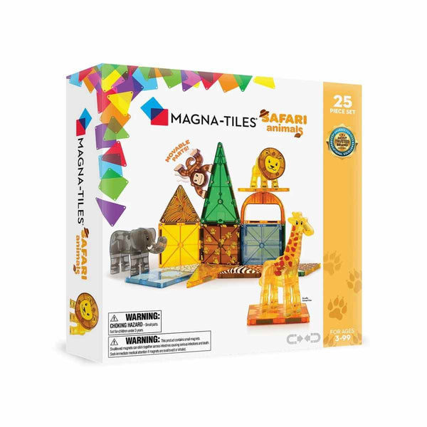 Magna Tiles Magnetische Speelblokken Set van 25 stuks, Safari animals