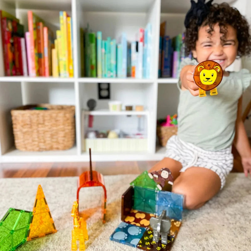 Magna Tiles Magnetische Speelblokken Set van 25 stuks, Safari animals